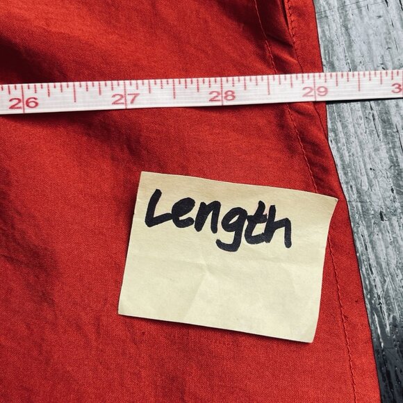 Lucky Brand Womens 3X Plus Blouse Top Red Satin V Neck Long Sleeves Tie Front - Picture 8 of 9